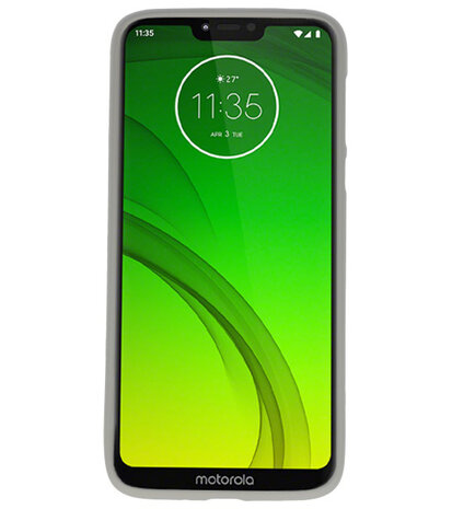 Color TPU Hoesje voor Motorola Moto G7 Power Grijs