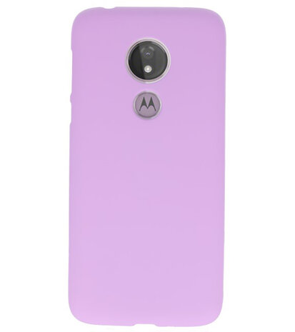 Color TPU Hoesje voor Motorola Moto G7 Power Paars