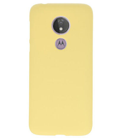 Color TPU Hoesje voor Motorola Moto G7 Power Geel