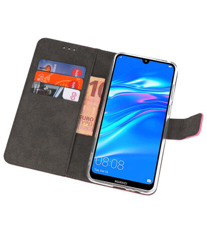 Wallet Cases Hoesje voor Huawei Y7 / Y7 Prime (2019) Roze