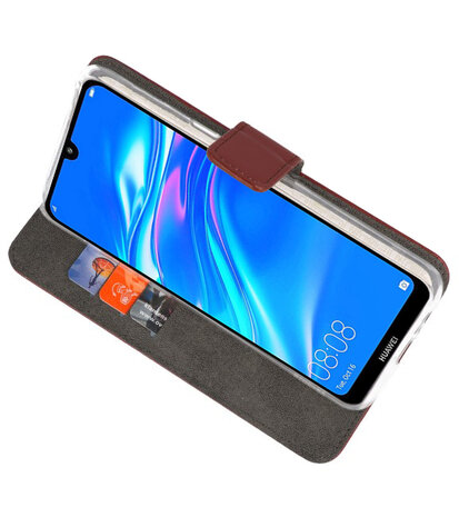 Wallet Cases Hoesje voor Huawei Y7 / Y7 Prime (2019) Bruin