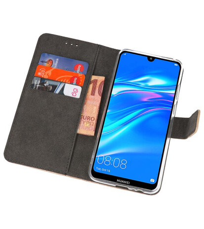 Wallet Cases Hoesje voor Huawei Y7 / Y7 Prime (2019) Goud