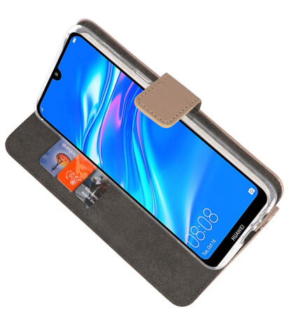 Wallet Cases Hoesje voor Huawei Y7 / Y7 Prime (2019) Goud