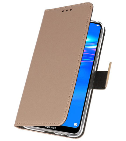 Wallet Cases Hoesje voor Huawei Y7 / Y7 Prime (2019) Goud