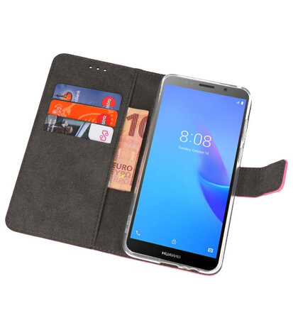 Wallet Cases Hoesje voor Huawei Y5 Lite 2018 Roze