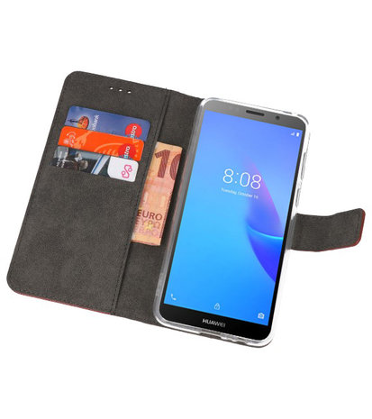 Wallet Cases Hoesje voor Huawei Y5 Lite 2018 Bruin