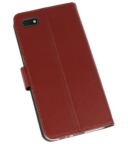 Wallet Cases Hoesje voor Huawei Y5 Lite 2018 Bruin