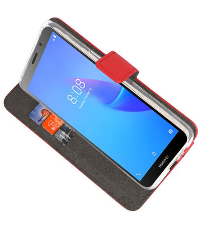 Wallet Cases Hoesje voor Huawei Y5 Lite 2018 Rood