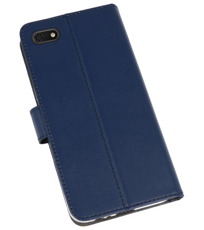 Wallet Cases Hoesje voor Huawei Y5 Lite 2018 Navy