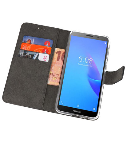 Wallet Cases Hoesje voor Huawei Y5 Lite 2018 Zwart