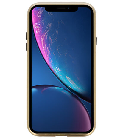 Magnetic Back Cover voor iPhone XR Goud - Transparant