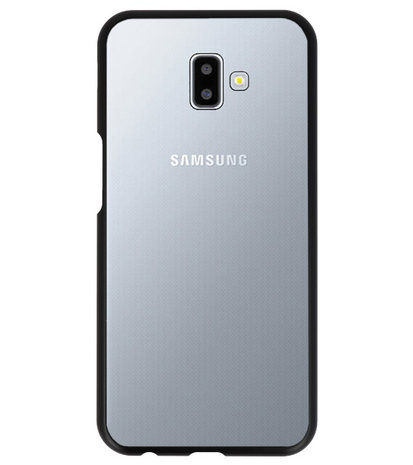 Magnetic Back Cover voor Galaxy J6 Plus Zwart - Transparant