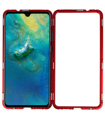 Magnetic Back Cover voor Huawei Mate 20 Rood - Transparant