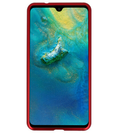 Magnetic Back Cover voor Huawei Mate 20 Rood - Transparant