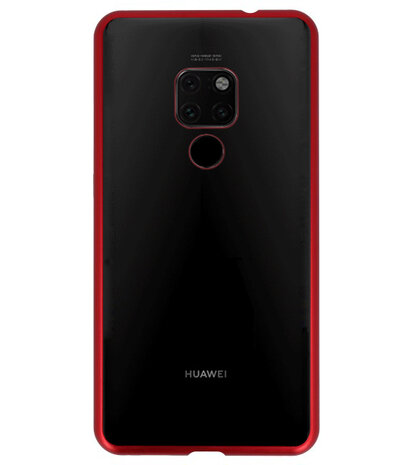 Magnetic Back Cover voor Huawei Mate 20 Rood - Transparant