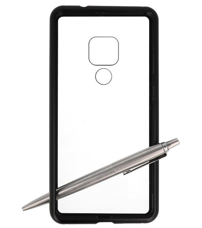 Magnetic Back Cover voor Huawei Mate 20 Zwart - Transparant