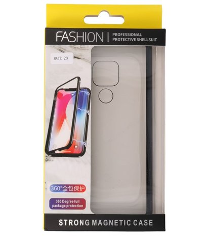 Magnetic Back Cover voor Huawei Mate 20 Zwart - Transparant