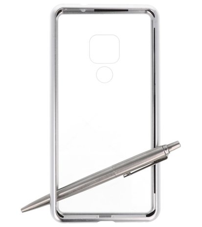 Magnetic Back Cover voor Huawei Mate 20 Zilver - Transparant
