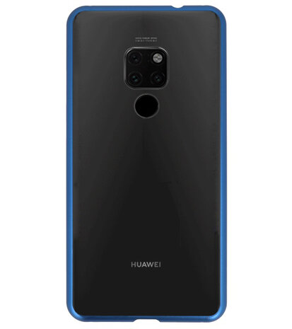 Magnetic Back Cover voor Huawei Mate 20 Blauw - Transparant