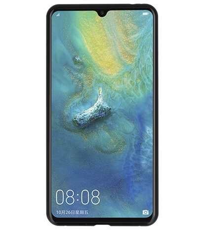 Magnetic Back Cover voor Mate 20 X Zwart - Transparant