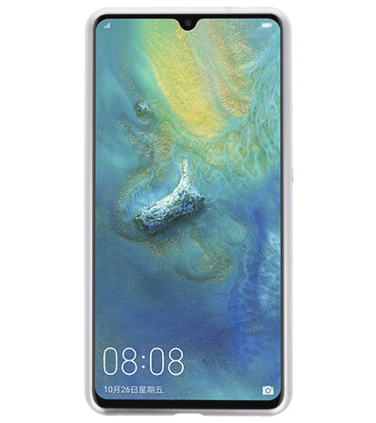 Magnetic Back Cover voor Mate 20 X Zilver - Transparant