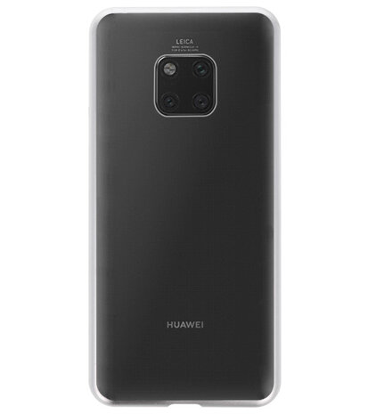 Magnetic Back Cover voor Mate 20 Pro Zilver - Transparant