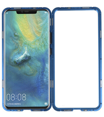 Magnetic Back Cover voor Mate 20 Pro Blauw - Transparant