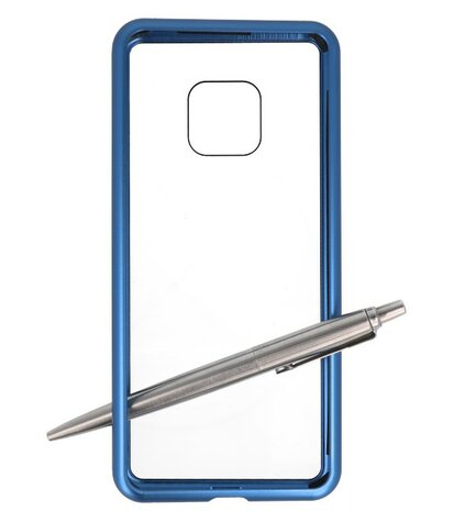 Magnetic Back Cover voor Mate 20 Pro Blauw - Transparant