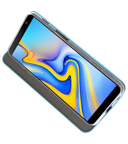 Blauw Slim Folio Case voor Samsung Galaxy J6 Plus