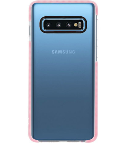 Armor TPU Hoesje voor Samsung Galaxy S10 Transparant / Roze