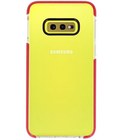 Armor TPU Hoesje voor Samsung Galaxy S10e Transparant / Rood