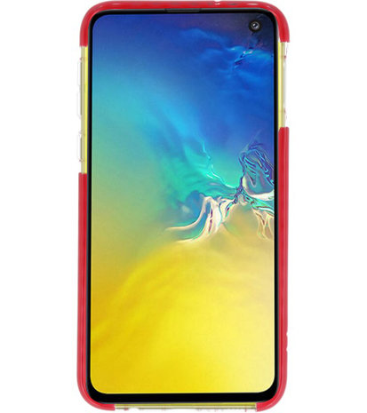 Armor TPU Hoesje voor Samsung Galaxy S10e Transparant / Rood