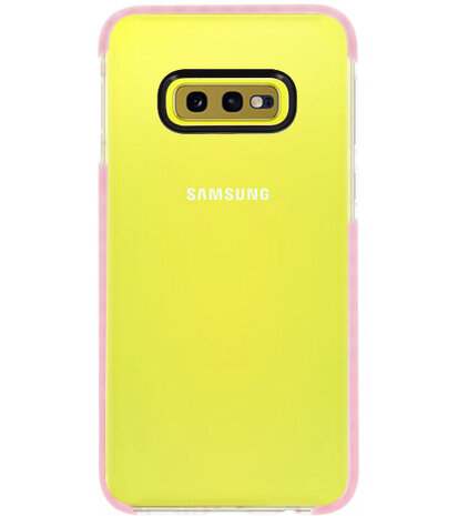 Armor TPU Hoesje voor Samsung Galaxy S10e Transparant / Roze