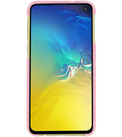 Armor TPU Hoesje voor Samsung Galaxy S10e Transparant / Roze