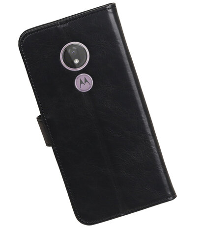 Motief Bookstyle Hoesje voor Motorola Moto G7 Power Zwart