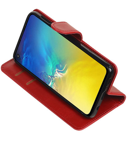 Motief Bookstyle Hoesje voor Samsung Galaxy S10e Rood