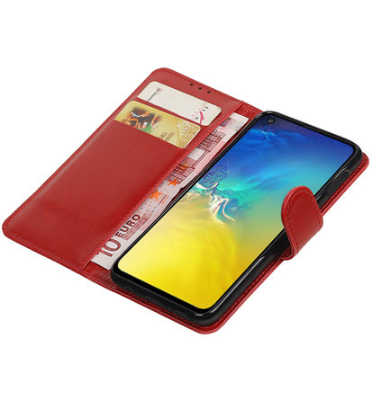 Motief Bookstyle Hoesje voor Samsung Galaxy S10e Rood