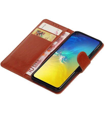 Motief Bookstyle Hoesje voor Samsung Galaxy S10e Bruin