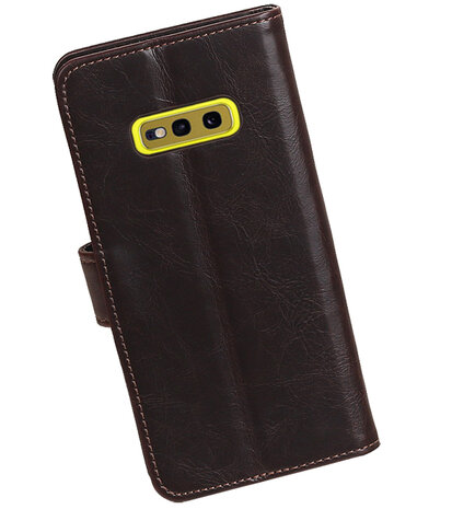 Motief Bookstyle Hoesje voor Samsung Galaxy S10e Mocca