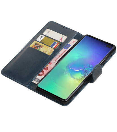 Motief Bookstyle Hoesje voor Samsung Galaxy S10 Plus Blauw
