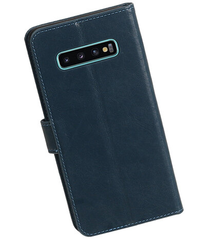 Motief Bookstyle Hoesje voor Samsung Galaxy S10 Plus Blauw