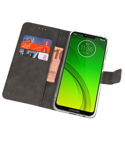 Booktype Wallet Cases Hoesje voor Motorola Moto G7 Power Wit