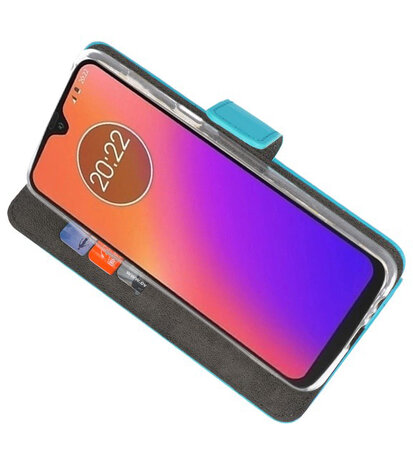 Booktype Wallet Cases Hoesje voor Motorola Moto G7 / G7 Plus  Blauw