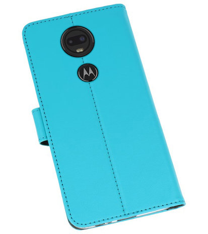 Booktype Wallet Cases Hoesje voor Motorola Moto G7 / G7 Plus  Blauw