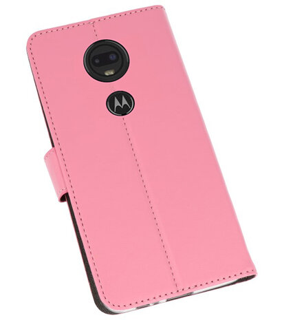 Booktype Wallet Cases Hoesje voor Motorola Moto G7 / G7 Plus Roze