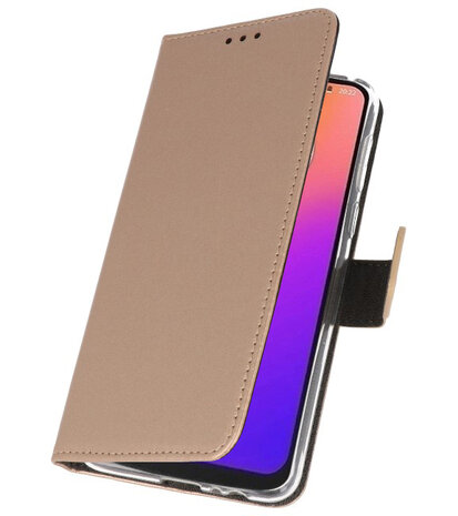 Booktype Wallet Cases Hoesje voor Motorola Moto G7 / G7 Plus Goud