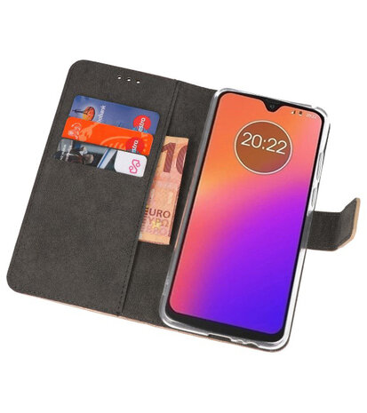 Booktype Wallet Cases Hoesje voor Motorola Moto G7 / G7 Plus Goud