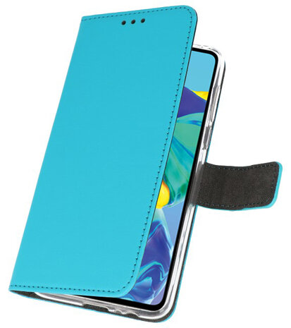 Booktype Wallet Cases Hoesje voor Huawei P30 Blauw