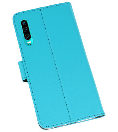 Booktype Wallet Cases Hoesje voor Huawei P30 Blauw