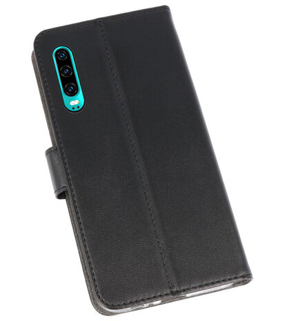 Booktype Wallet Cases Hoesje voor Huawei P30 Zwart